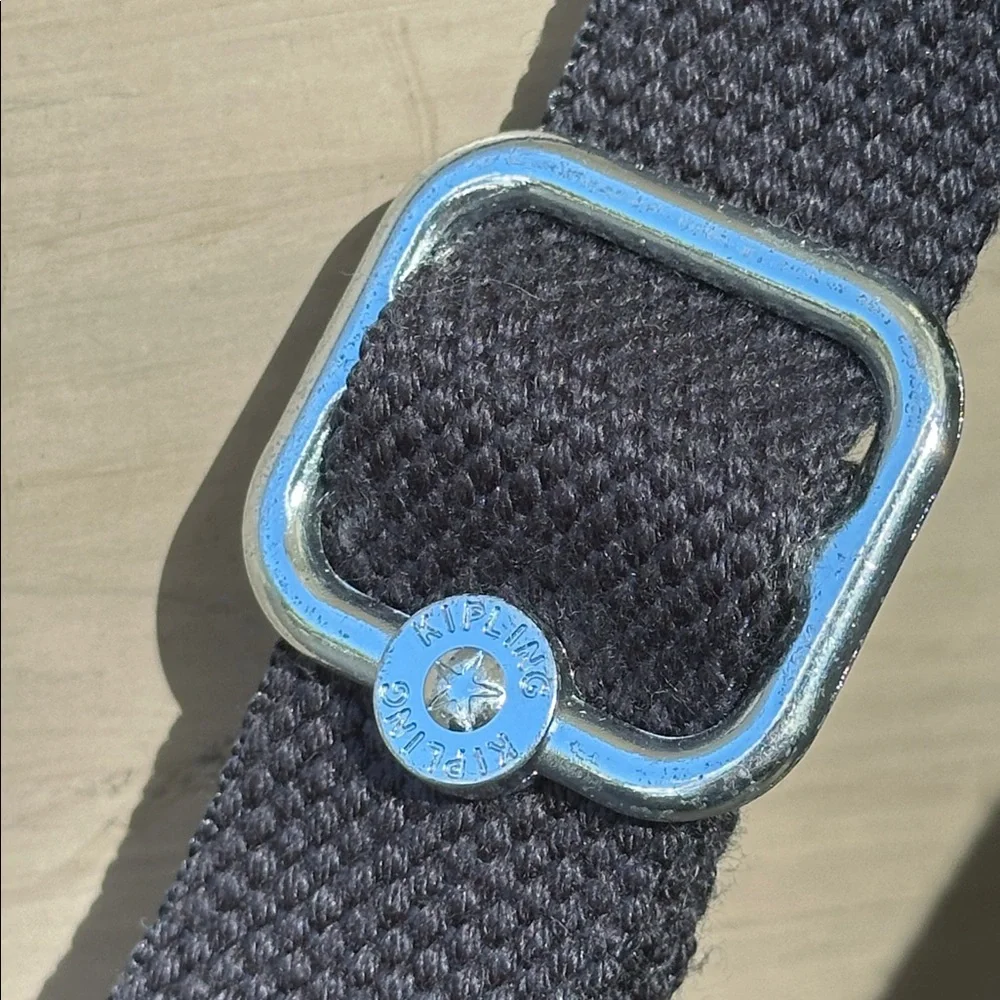 RARE Kipling Sabian Crossbody Blue Denim Dot Mini Bag - Adjustable Navy Strap - Picture 4 of 10